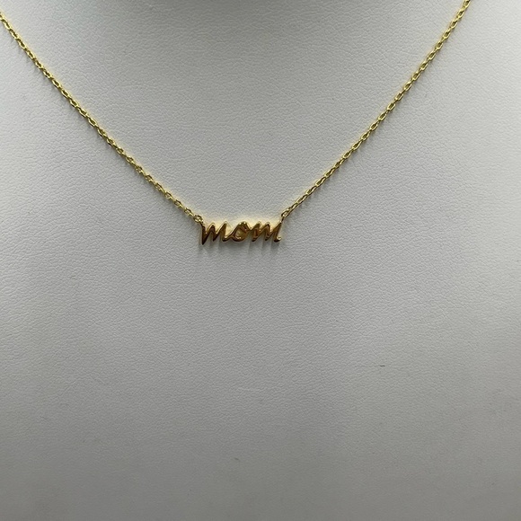 Kate Spade "Mom" Script Pendant Necklace Gold Plated New Gift‎ “Say Yes" - Picture 3 of 9